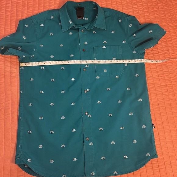 The North Face Baytrail Mens‎ Green Short Sleeve Button Down Shirt Tents sz M - Picture 7 of 13